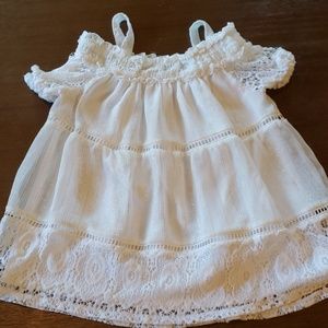White dress top for girls size 6x